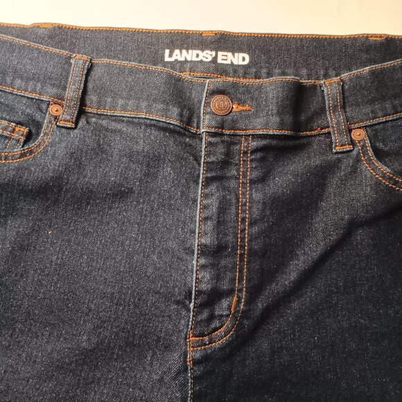 Lands' End Jeans Size 22W High Rise Wide Leg Dark Wash - Picture 4 of 9